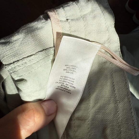 Aritzia Wilfred Allant Sage Green High Waist Cropped Trouser Pants 00 - Picture 6 of 6